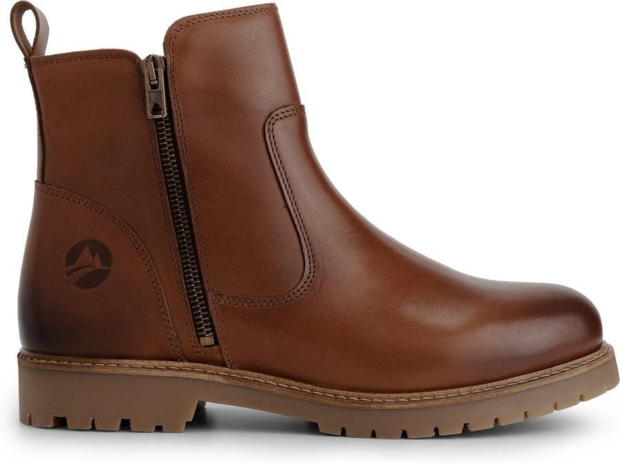 Travelin ' Karup Dames Enkellaarzen Wolgevoerd Cognac