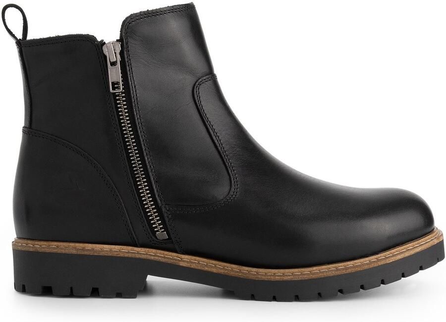 Travelin ' Karup Dames Enkellaarzen Wolgevoerd Zwart