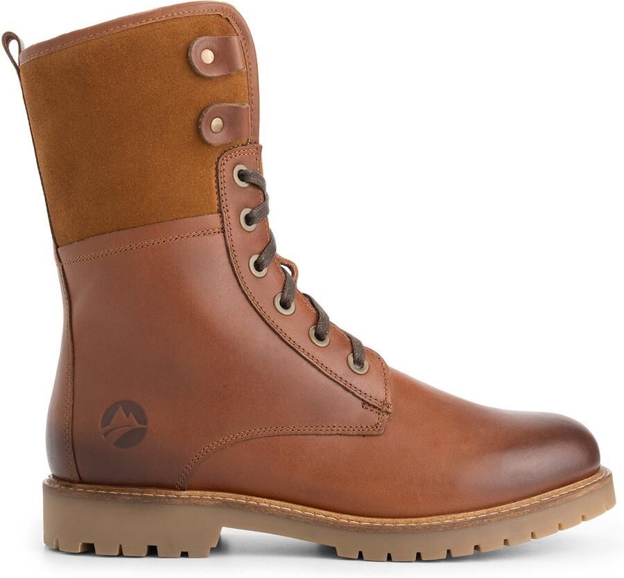 Travelin ' Kongea Dames Veterboots Wolgevoerd Cognac