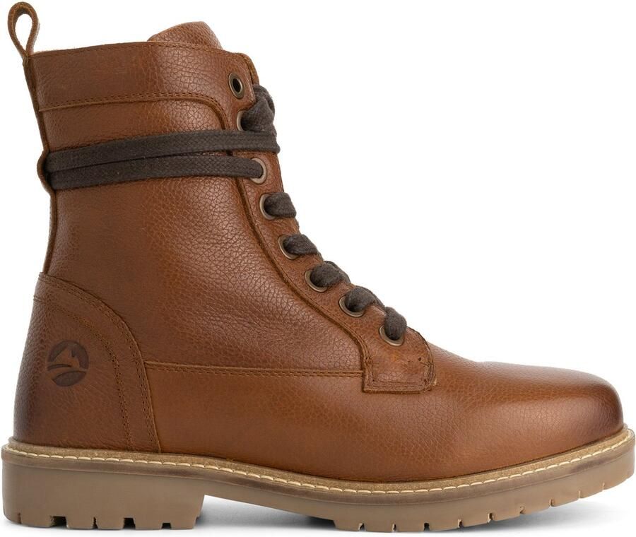Travelin ' Kongsmark Dames Veterboots Wolgevoerd Cognac