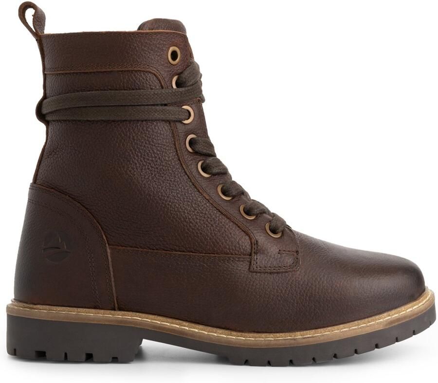 Travelin ' Kongsmark Dames Veterboots Wolgevoerd Donkerbruin