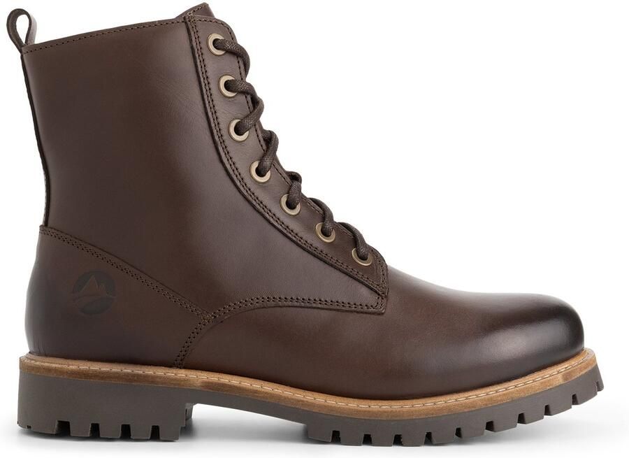 Travelin ' Kvaloya Heren Veterboots Leer Donkerbruin
