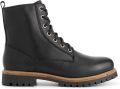 Travelin ' Kvaloya Heren Veterboots Leer Zwart - Zwart