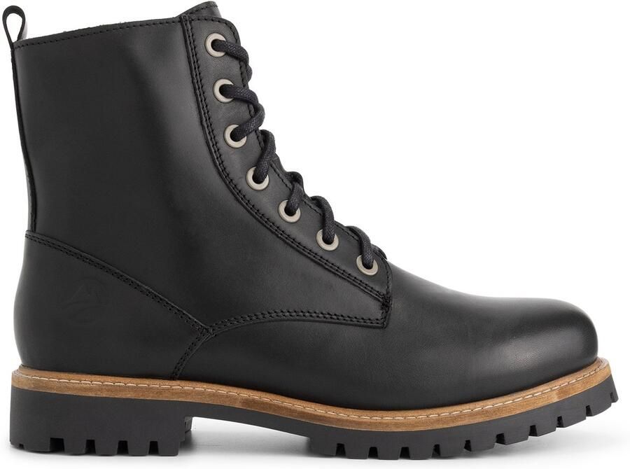 Travelin ' Kvaloya Heren Veterboots Leer Zwart