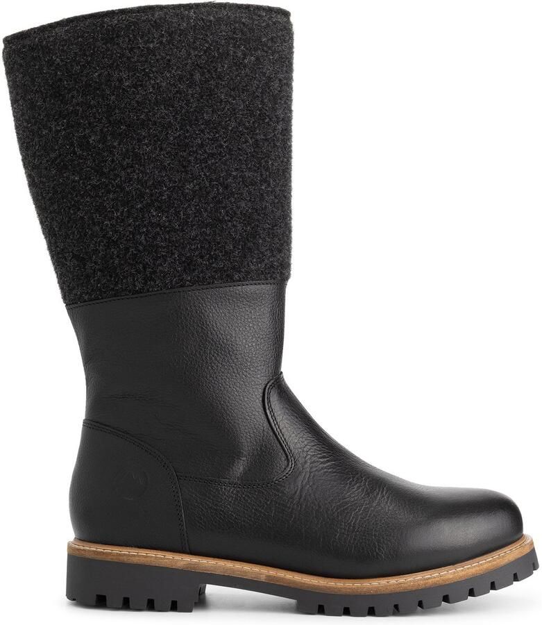 Travelin ' Lagen Heren Hoge laarzen Wol Vilt Zwart