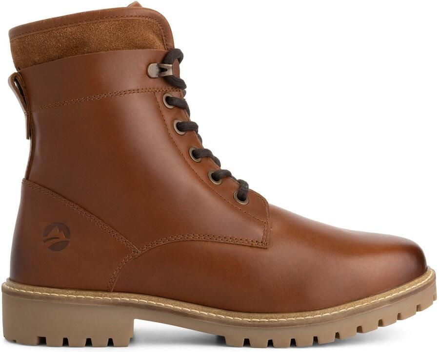 Travelin ' Langdets Heren Veterboots Wolgevoerd Cognac