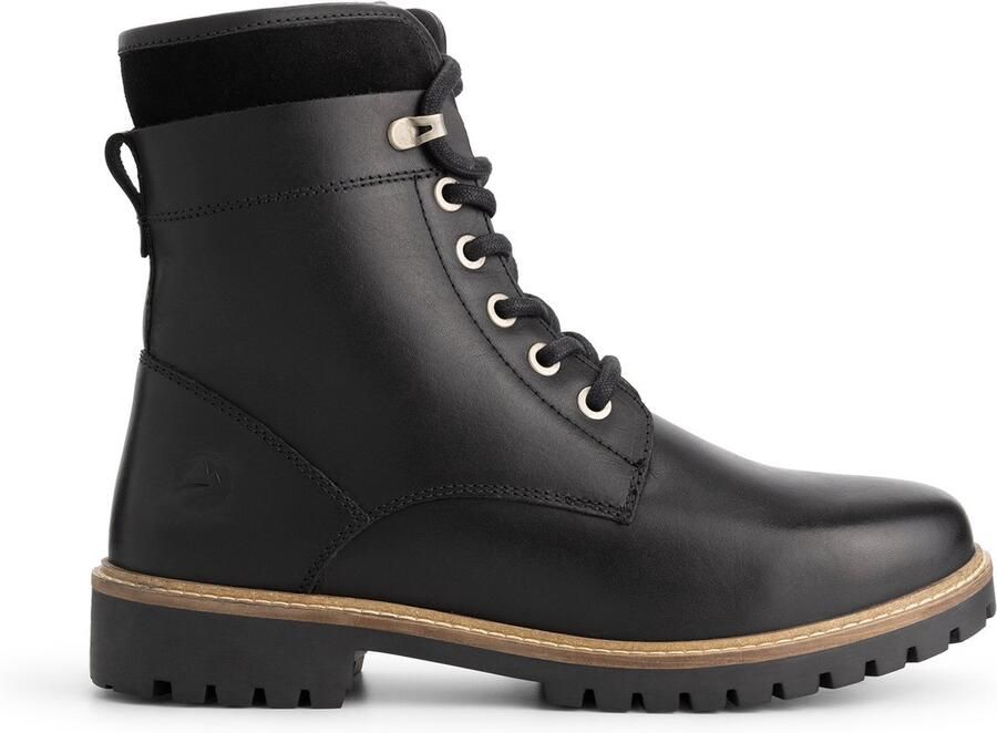 Travelin ' Langdets Heren Veterboots Wolgevoerd Zwart