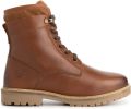 Travelin ' Larvik Dames Veterboots Wolgevoerd Cognac - Bruin