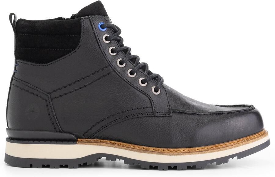 Travelin ' Levring Heren Veterboots Wolgevoerd Zwart