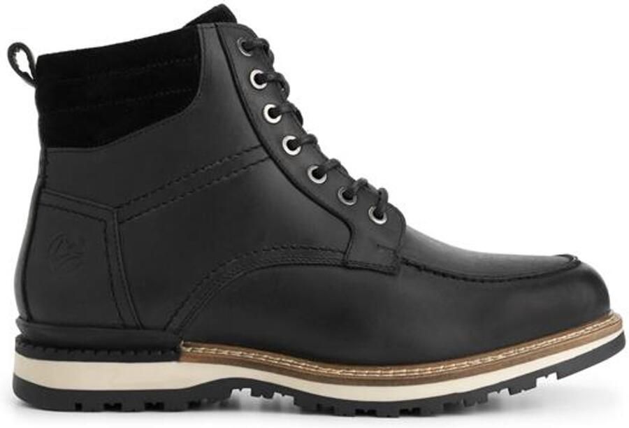 Travelin ' Lindved Heren Veterboots Wolgevoerd Zwart