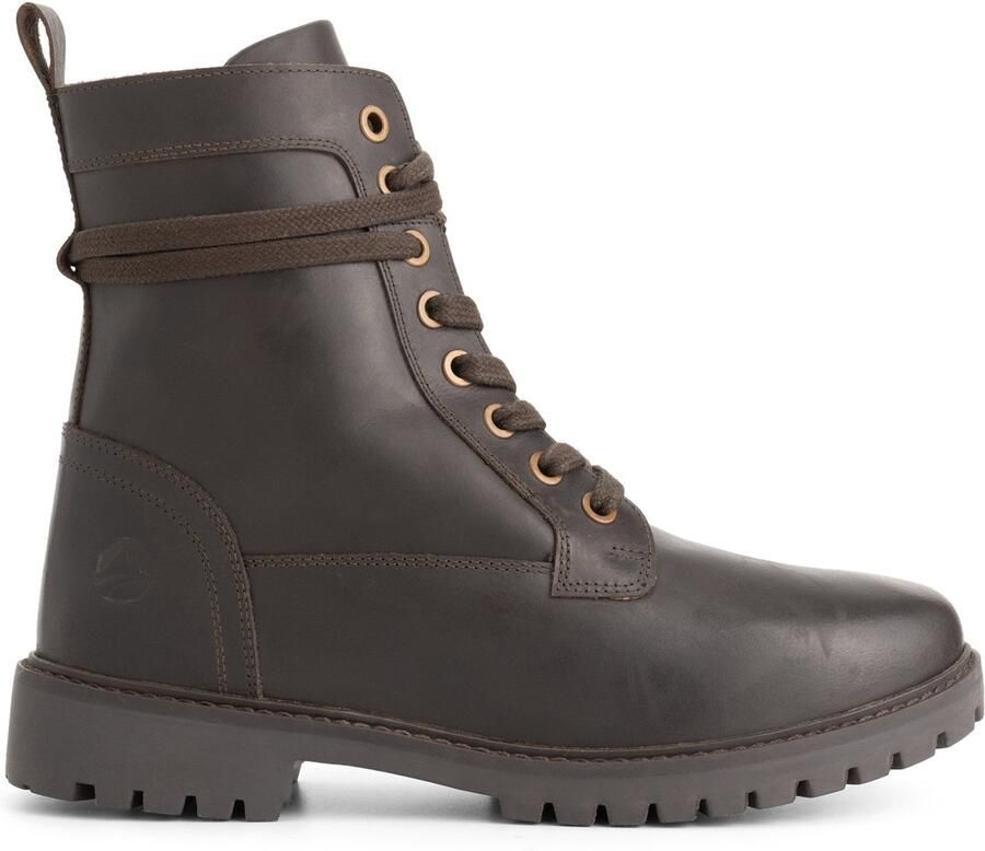 Travelin ' Logstrup Heren Veterboots Wolgevoerd Donkerbruin