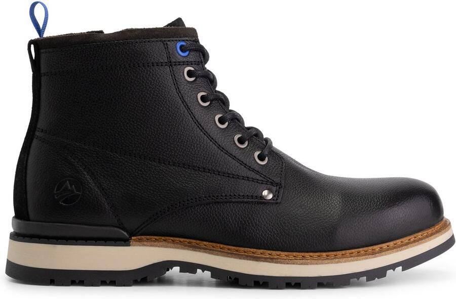 Travelin ' Malling Heren Veterboots Leer Zwart