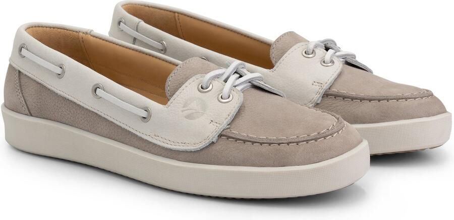 Travelin ' Marazion Leren Dames instappers Zomerschoenen vrouwen mocassins Grijs leer - Foto 5