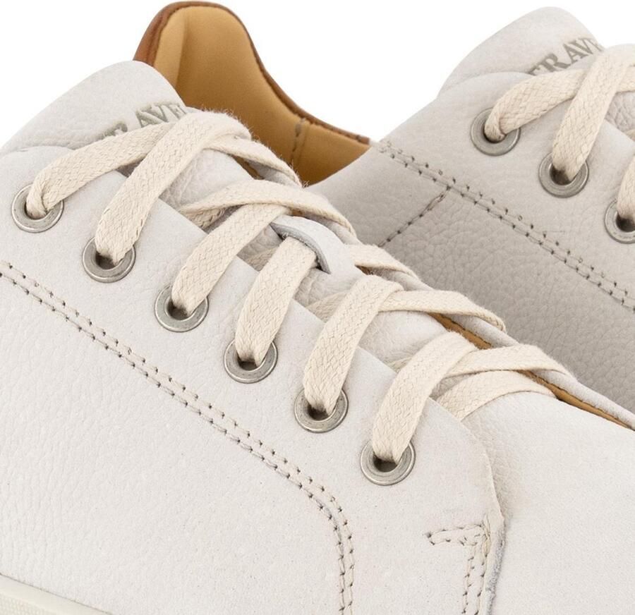 Travelin ' Metz Leren Damessneaker Veterschoen Wit leer - Foto 3