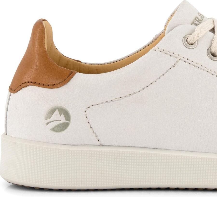 Travelin ' Metz Leren Damessneaker Veterschoen Wit leer - Foto 4