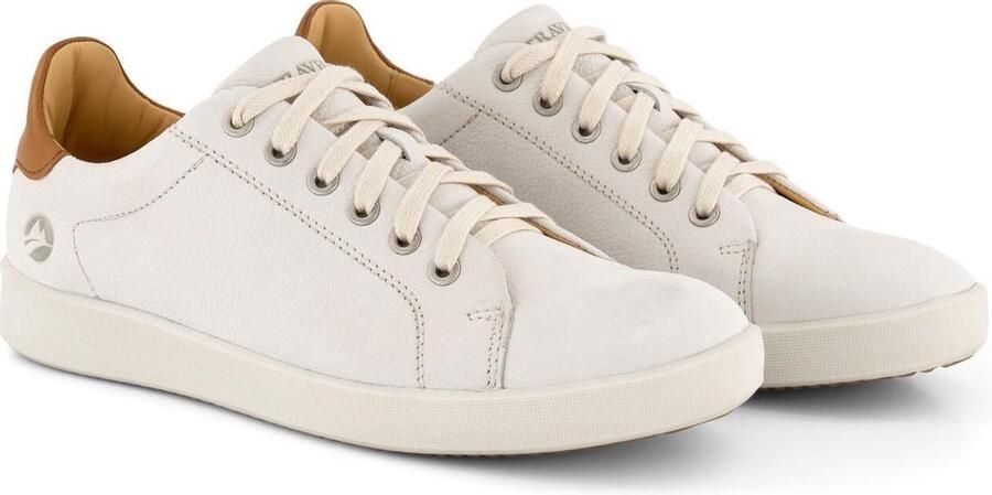 Travelin ' Metz Leren Damessneaker Veterschoen Wit leer - Foto 10