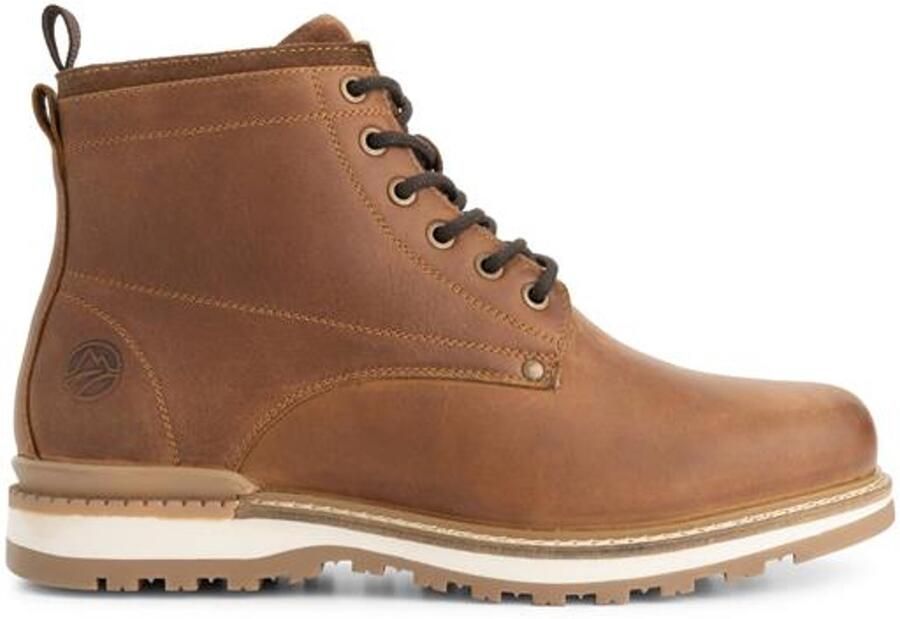 Travelin ' Mosbjerg Heren Veterboots Wolgevoerd Cognac
