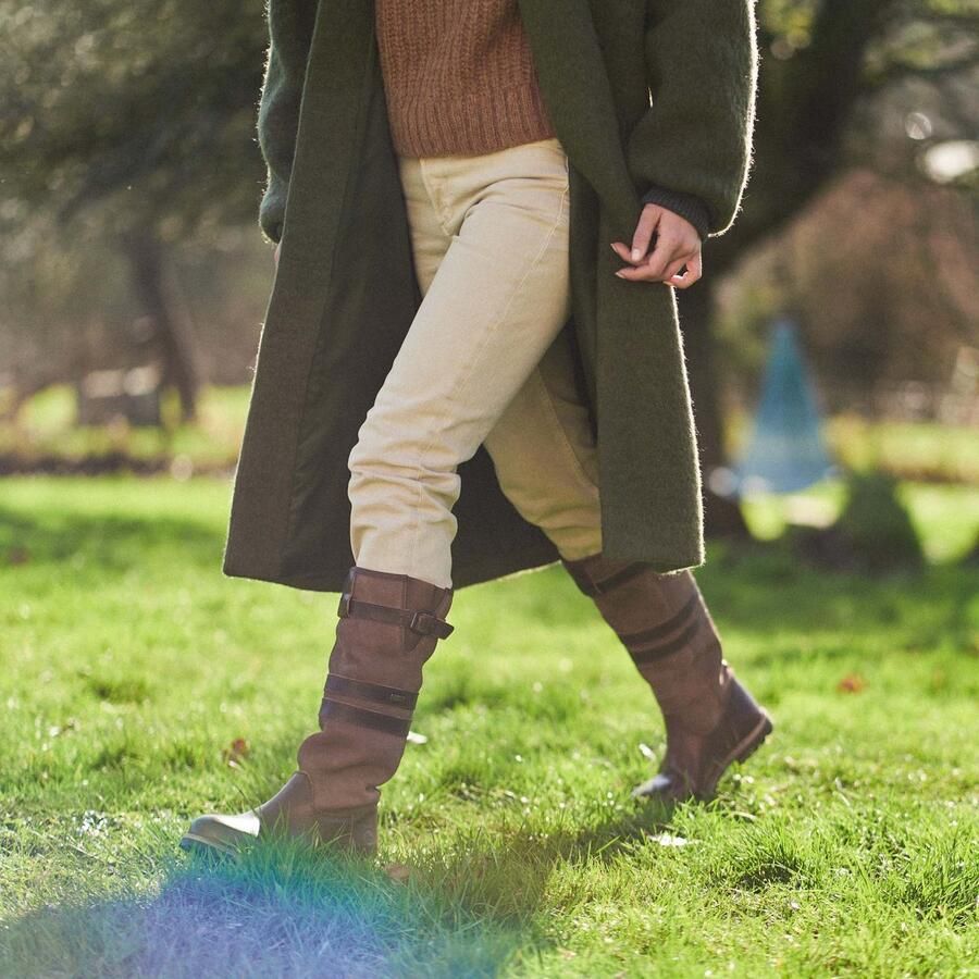 Travelin ' Norway Dames Wolgevoerde Outdoorlaars Waterdicht en Ademend Wandellaarzen Bruin Leer - Foto 2