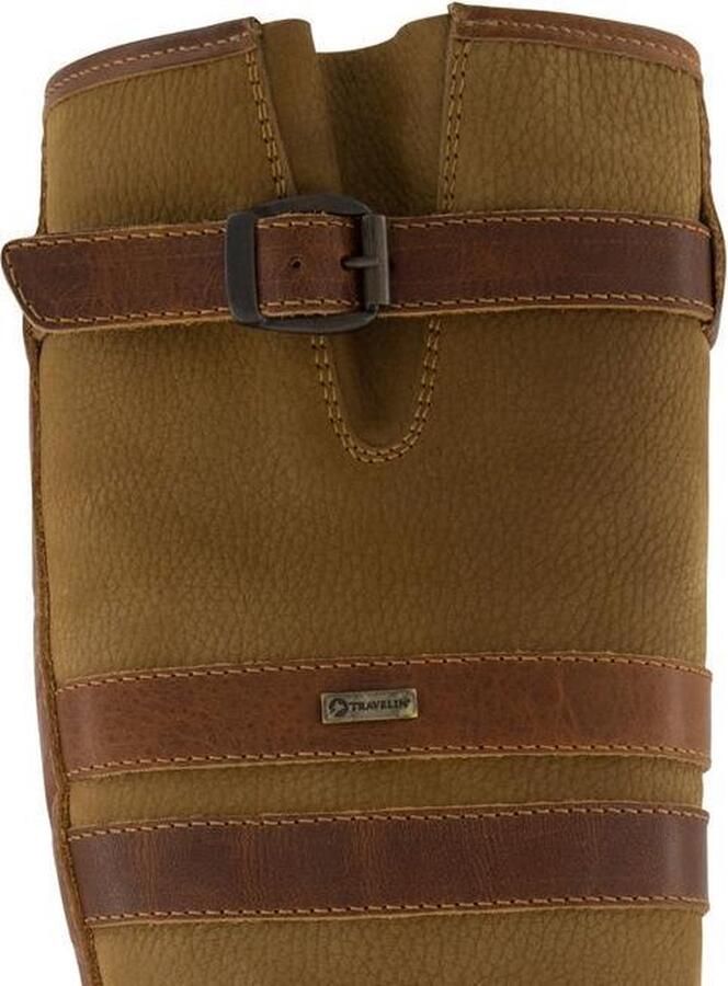 Travelin ' Norway Dames Wolgevoerde Outdoorlaars Waterdicht en Ademend Wandellaarzen Cognac Leer - Foto 6