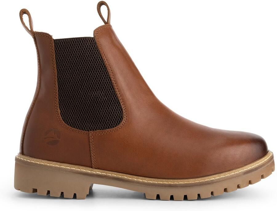 Travelin ' Randaberg Heren Chelsea boots Wolgevoerd Cognac