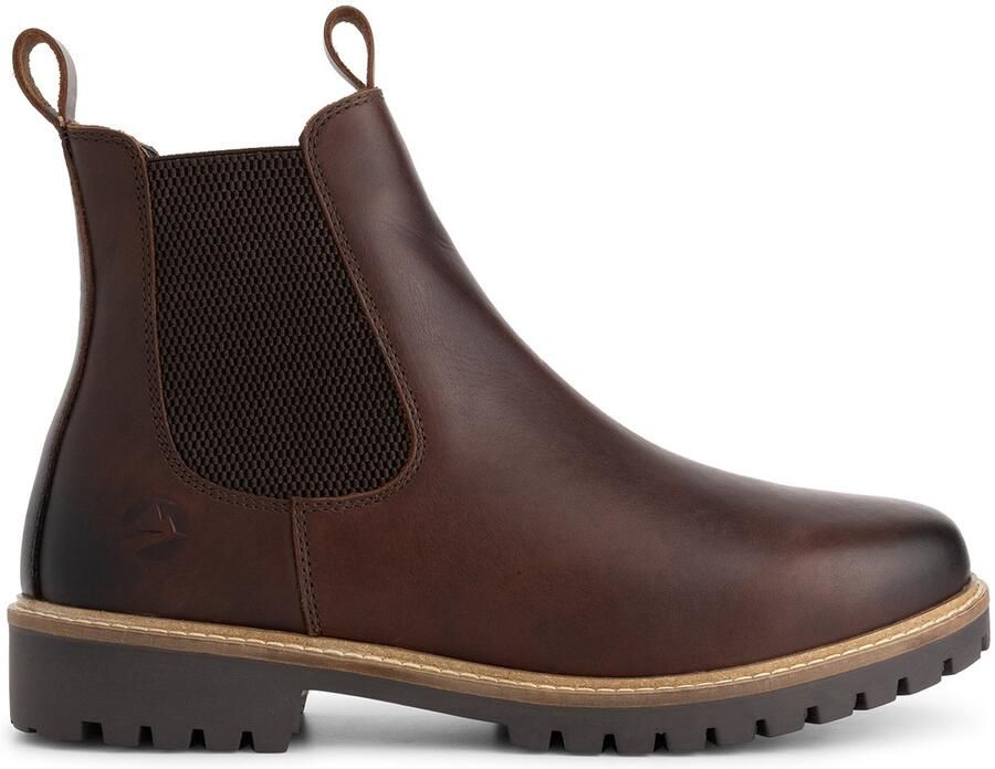 Travelin ' Randaberg Heren Chelsea boots Wolgevoerd Donkerbruin