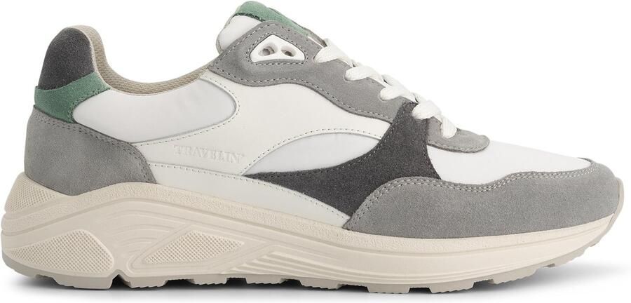 Travelin ' Romsey Heren sneakers 100% leer Grijs-groen