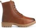Travelin ' Rosendal Heren Veterboots met rits Wol gevoerd Cognac - Cognac