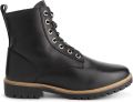 Travelin ' Rosendal Heren Veterboots met rits Wol gevoerd Zwart - Zwart
