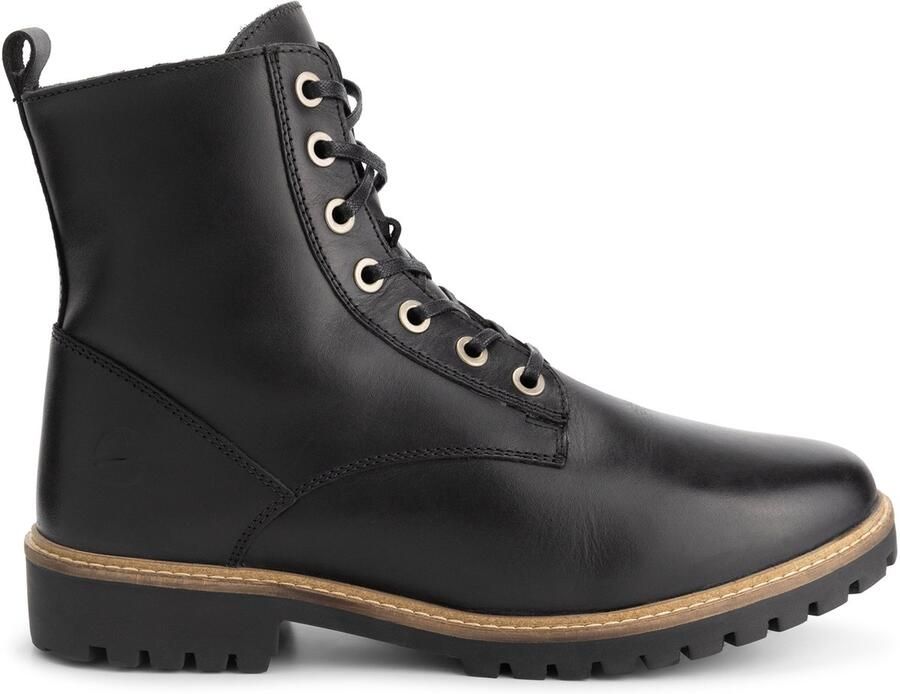 Travelin ' Rosendal Heren Veterboots met rits Wol gevoerd Zwart
