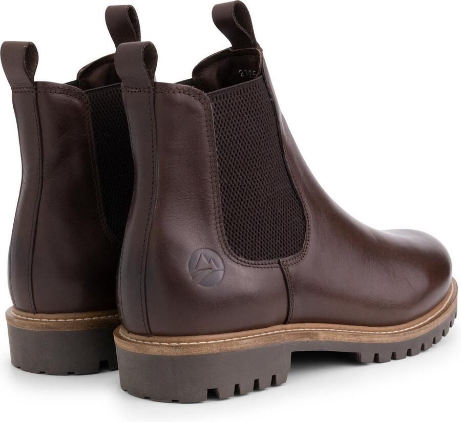 Travelin ' Rosseland Heren Leren Chelseaboots Wol gevoerd Donkerbruin Leer - Foto 5