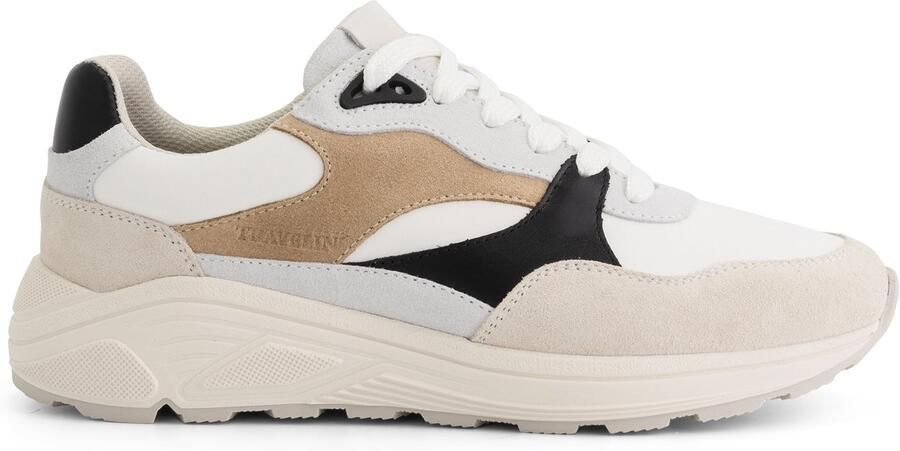 Travelin ' Royston Dames sneakers 100% leer Zand-zwart