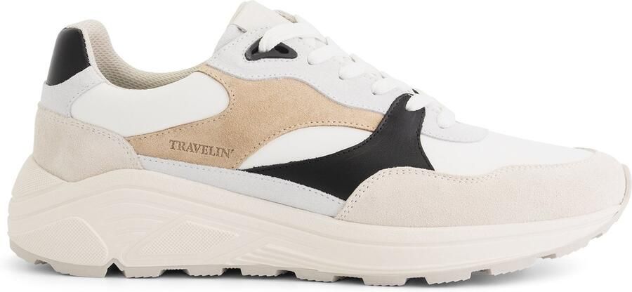 Travelin ' Rushden Heren sneakers 100% leer Grijs-zwart