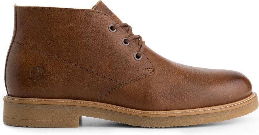 Travelin ' Ryhall Heren veterlaars 100% leer Veterboots Cognac