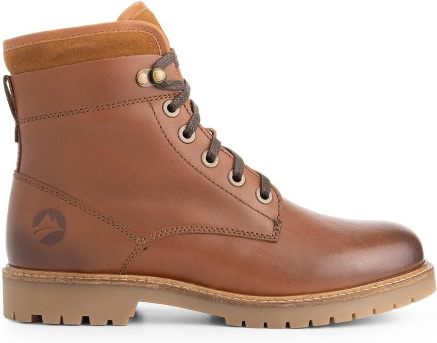 Travelin ' Seiland Dames Veterboots Leer Cognac