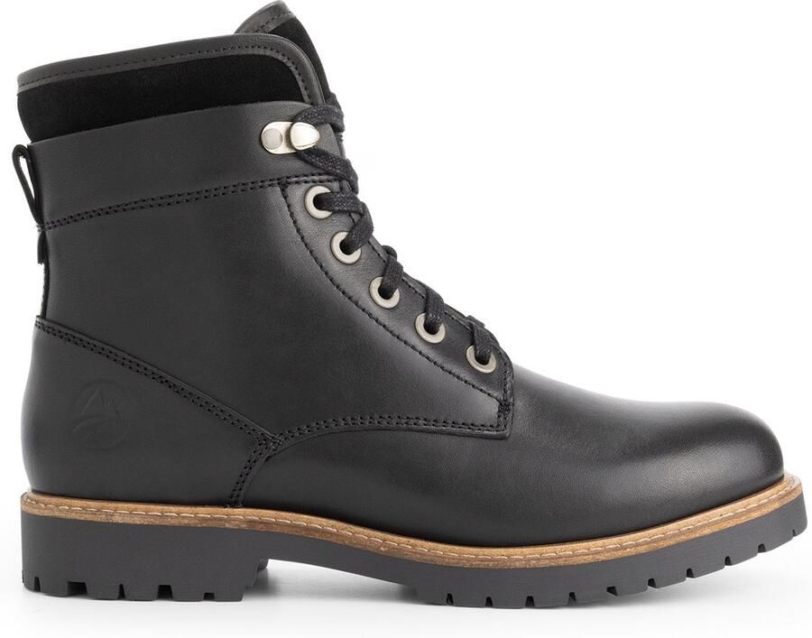 Travelin ' Seiland Dames Veterboots Leer Zwart