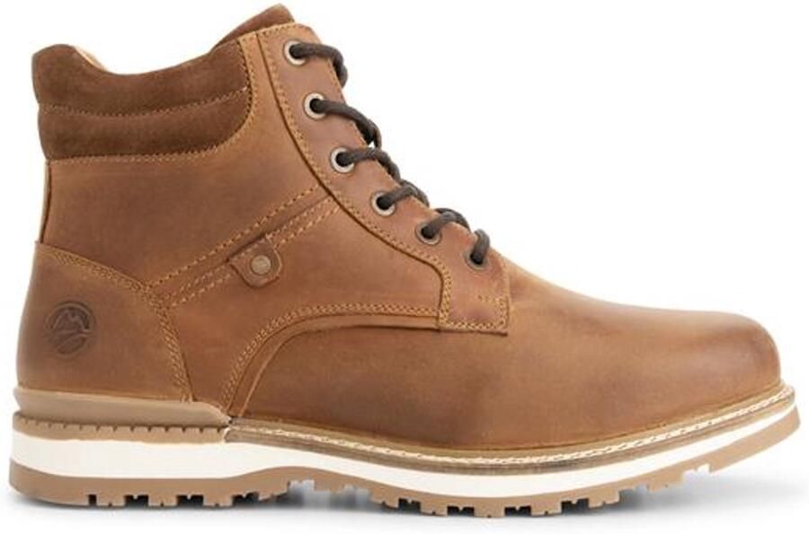 Travelin ' Sig Heren Veterboots Wolgevoerd Cognac
