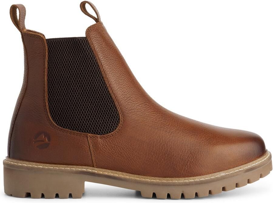 Travelin ' Sirdal Heren Chelsea boots Wolgevoerd Cognac