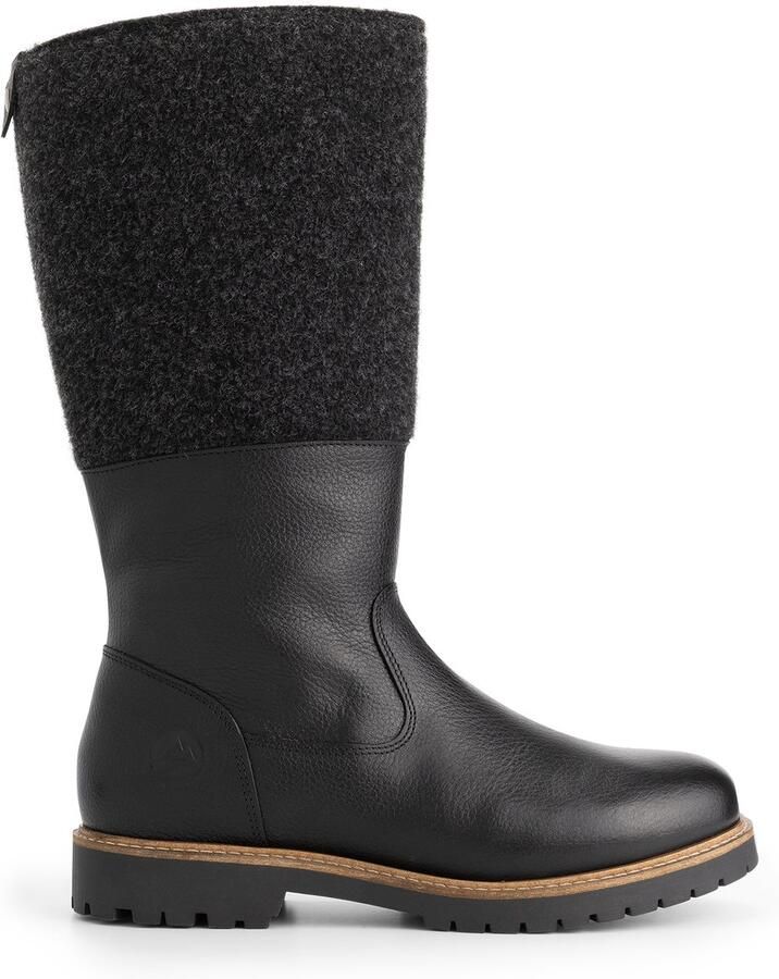 Travelin ' Skive Dames Hoge laarzen Wol Vilt Zwart