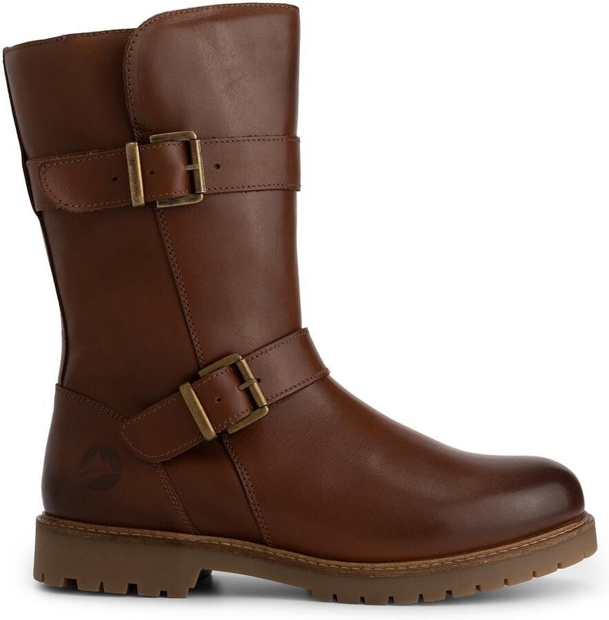 Travelin ' Sogne Dames Biker boots Wolgevoerd Cognac