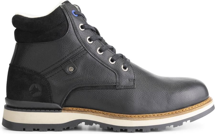 Travelin ' Sundby Heren Veterboots Wolgevoerd Zwart