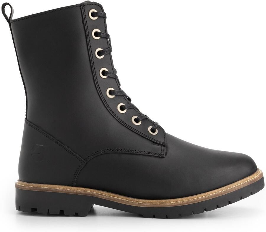 Travelin ' Torpsund Dames Veterboots met rits Wol gevoerd Zwart