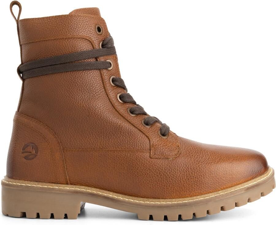 Travelin ' Trongsberg Heren Veterboots Wolgevoerd Cognac