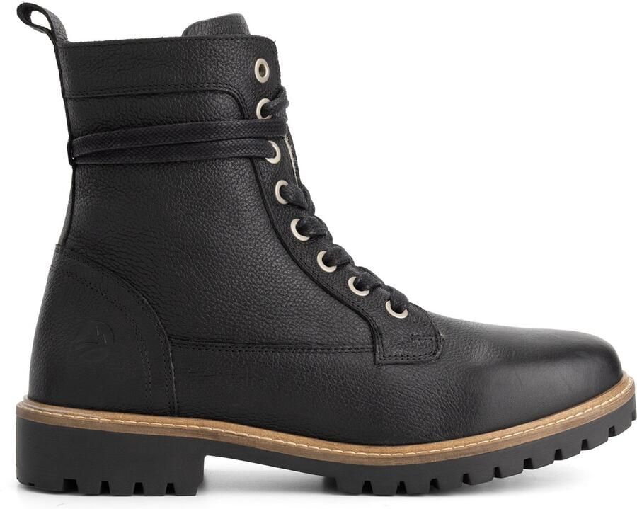 Travelin ' Trongsberg Heren Veterboots Wolgevoerd Zwart