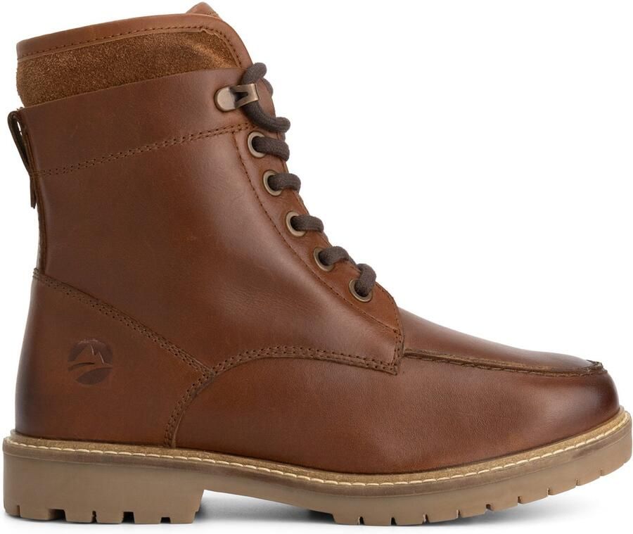 Travelin ' Tronstad Dames Veterboots Wolgevoerd Cognac