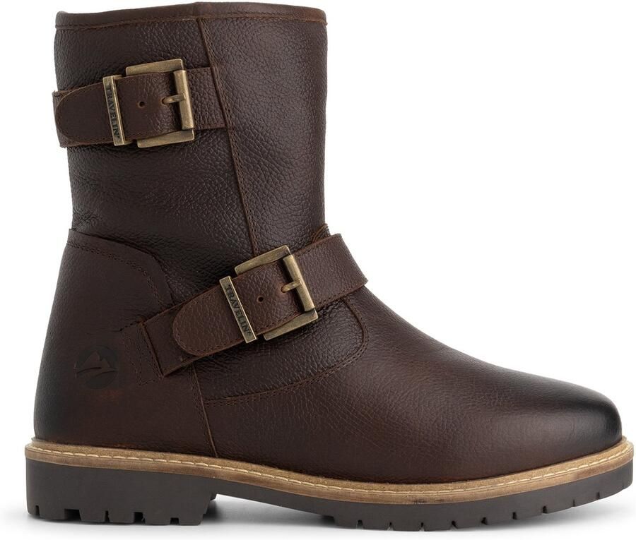 Travelin ' Trustrup Dames Biker boots Wolgevoerd Donkerbruin