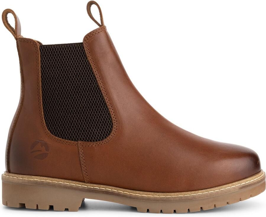 Travelin ' Tversted Dames Chelsea boots Wol gevoerd Cognac