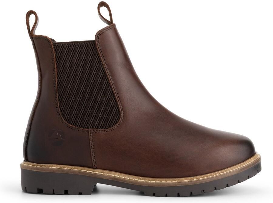 Travelin ' Tversted Dames Chelsea boots Wol gevoerd Donkerbruin