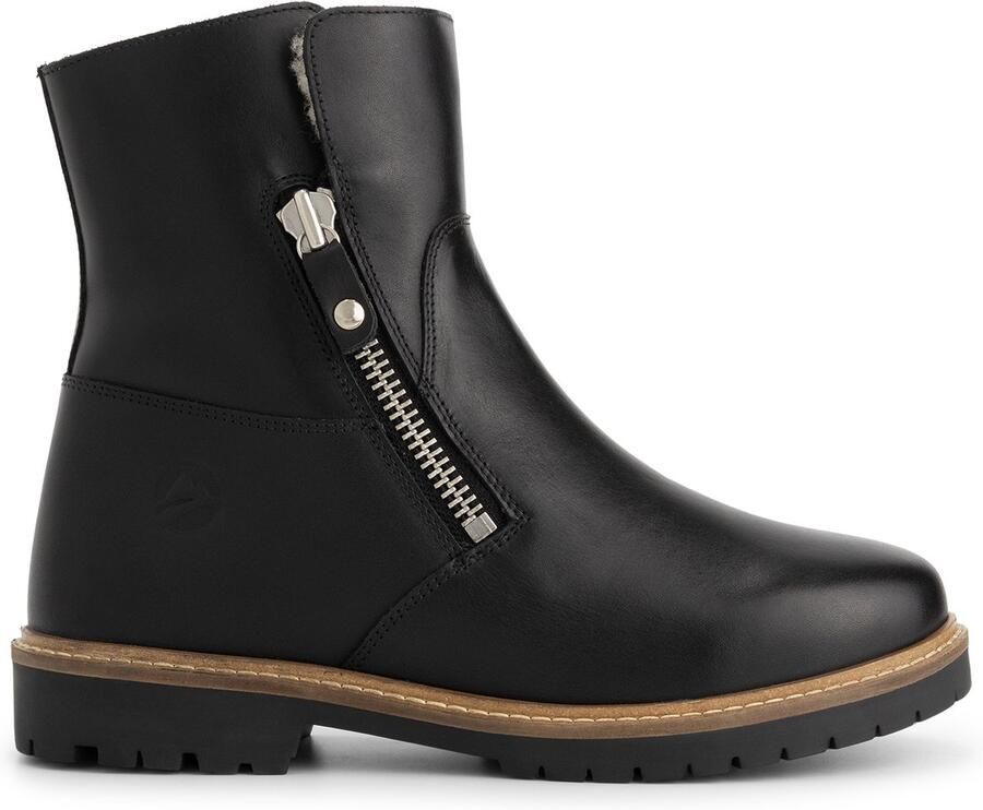 Travelin ' Vilsted Dames Enkellaarzen Wolgevoerd Zwart