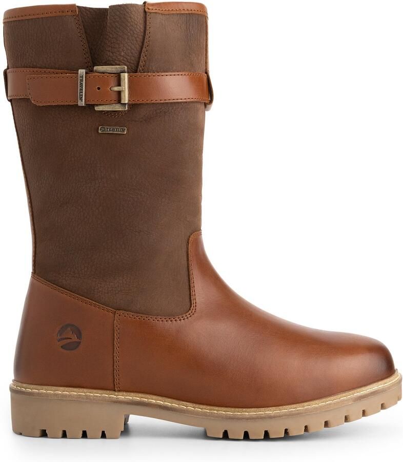 Travelin ' Vrangen Heren Outdoorlaarzen Wol gevoerd Cognac