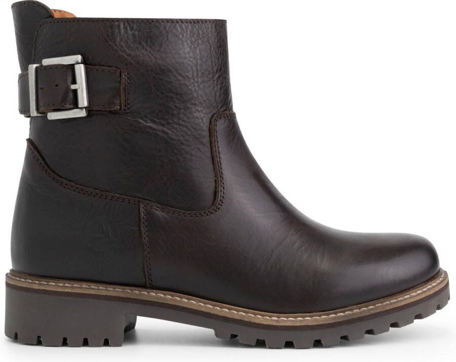 Travelin ' Vadfoss Dames Enkellaarzen Wol gevoerde boots Donkerbruin Leer